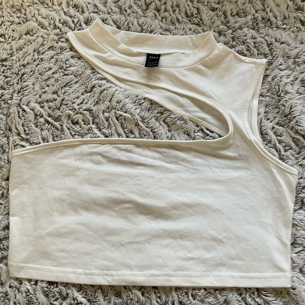 shein cut out shirt LARGE